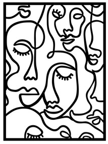 Acessório Decorativo de Parede em Metal Model-190 – Preto – 52 x 70 cm