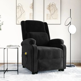 Poltrona de massagens elevatória veludo preto