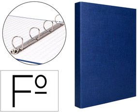 Capa Liderpapel Paper Coat 4 Aneis 25 mm Forro Pvc Folio Azul