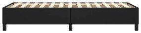 Estrutura de cama 80x200 cm couro artificial preto