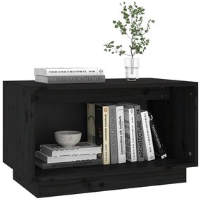 Móvel de TV 60x35x35 cm madeira de pinho maciça preto