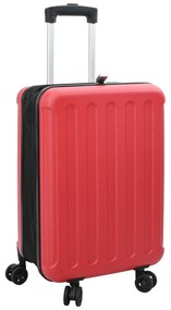 vidaXL Mala Dobrável Casco Duro 24'' Vermelha 43x27x66 cm ABS