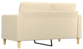 Sofá de 2 lugares tecido 140 cm cor creme