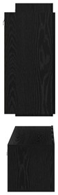 Conjunto de Estante para TV com prateleira 4 pcs Carvalho Preto
