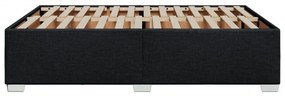 Estrutura de cama sem colchão 160x200 cm tecido preto