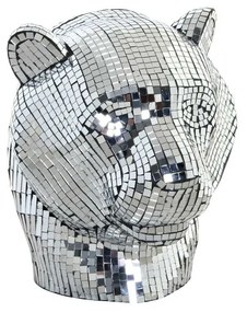 Figura Decorativa Dkd Home Decor Prateado Leopardo Resina (31 X 27 X 32 cm)