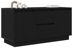 Móvel de TV com luzes LED 100x41x50 cm carvalho preto