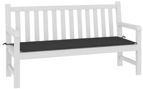 Almofadão p/ banco de jardim 150x50x4 cm tecido oxford preto