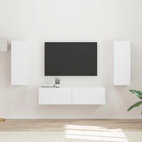 vidaXL Conjunto de móvel de TV 2 pcs Branco Madeira processada