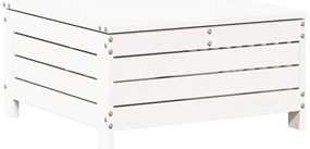 7 pcs conjunto lounge de jardim pinho maciço branco