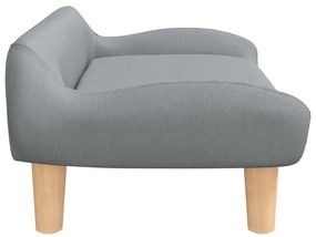 Sofá infantil 70x40x24 cm tecido cinzento-claro