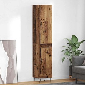 vidaXL Buffê Madeira Antiga 34,5 x 34 x 90 cm Madeira processada