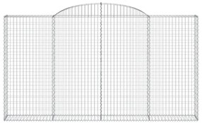 Cestos gabião arqueados 7pcs 300x30x160/180cm ferro galvanizado
