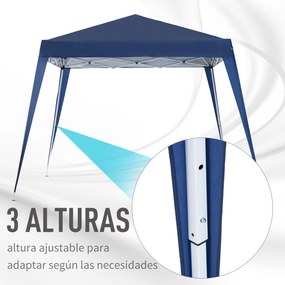 Tenda Dobrável Pop Up 3x3 m – Azul – Para Jardim, Campismo, Festas e E