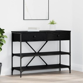 vidaXL Mesa de Console Carvalho Preto 100x34.5x75 cm Madeira Engenheirada