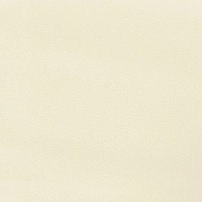 Estrutura de cama 90x190 cm couro artificial cor creme
