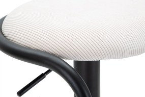 BANCO DE BAR COM ELEVADOR DESTINY Ø 41X61-83 CM BRANCO E PRETO