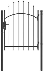 vidaXL Portão de Jardim com bloqueio Cinzeto 150 x 100 cm Aço