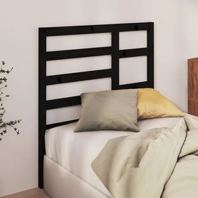 Cabeceira de cama 106x4x104 cm pinho maciço preto