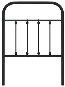 Cabeceira de cama 75 cm metal preto
