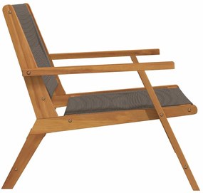 Cadeiras de Jardim 2 pcs Cinzas 67x78x73 cm em Madeira Sólida de Acáci