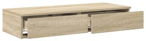 gavetas de cama vidaXL Carvalho Sonoma 80x36,5x16,5 cm Madeira Engenha