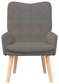 Cadeira Relaxante vidaXL Cinza Claro em Veludo