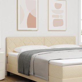 vidaXL Cabeceira Design de Blocos de Diamante Creme 180 cm Tecido