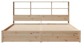 Cama com estante sem colchão 180x200 cm pinho maciço