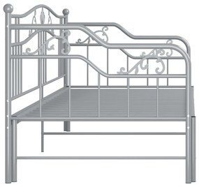 Estrutura sofá-cama de puxar 90x200 cm metal cinzento