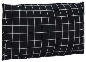 Almofadões p/ móveis de paletes 3pcs tecido oxford xadrez preto