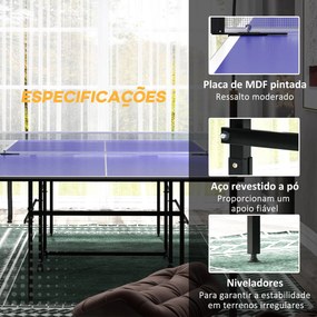 Mesa de Ping Pong Dobrável Mesa de Ping Pong Profissional com 4 Rodas