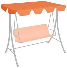 Toldo suplente baloiço jardim 188/168x145/110 cm laranja