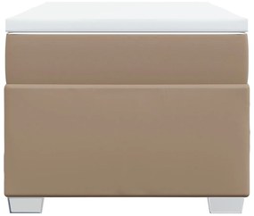 Cama com molas/colchão 100x200 cm couro artificial cappuccino