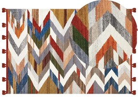 Tapete Kilim em lã multicolor 160 x 230 cm KANAKERAVAN Beliani
