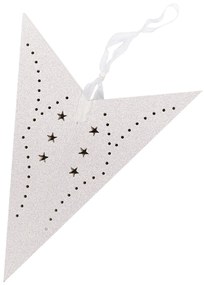 Conjunto de 2 estrelas de papel com LED em branco brilhante 60 cm MOTTI Beliani