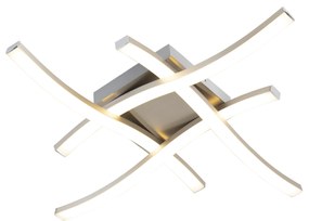Candeeiro de teto quadrado design em aço com LED integrado - Onda Design,Moderno