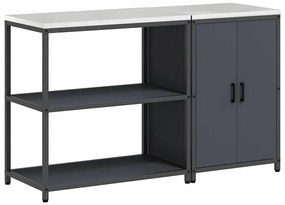 Conjunto de Armazenamento de Cozinha 2 pcs Cinzento-escuro
