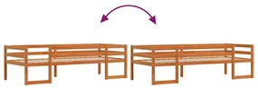 Estrutura de cama infantil 75x190 cm pinho maciço castanho-mel