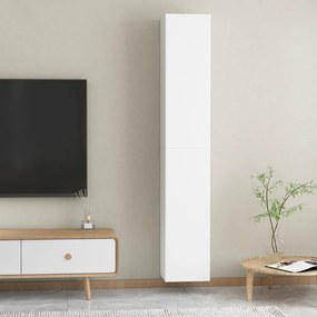 Móveis de TV 2 pcs 30,5x30x90 cm derivados de madeira branco
