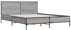 Estrutura de cama 160x200 cm derivados de madeira/metal