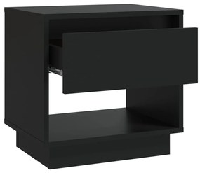 Mesa de cabeceira 45x34x44 cm contraplacado preto