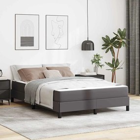 vidaXL Cama Outros Cinzeto 140 x 190 cm Couro sintético