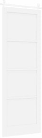 Porta Deslizante vidaXL com Conjunto de Ferragens Branco 83x232 cm Mad