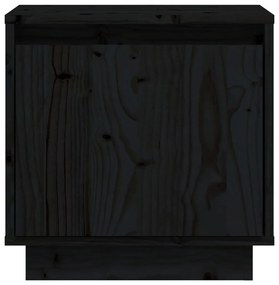 Mesa de cabeceira 40x30x40 cm madeira de pinho maciça preto