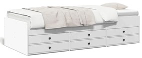 vidaXL Sofá-cama com gavetas sem colchão 100x200 cm branco