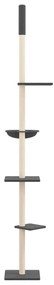 Árvore gatos altura ajust. chão-teto 263,5-289,5cm cinza-escuro