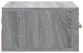 Mesa de cabeceira montagem na parede cinzento sonoma 35x35x20cm