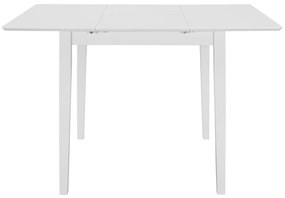 Mesa de jantar extensível (80-120)x80x74 cm MDF branco