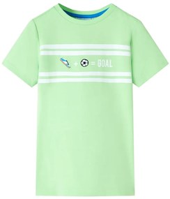 T-shirt para criança verde-néon 128